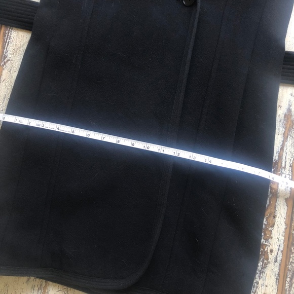 WILFRED Aritzia BORDA Belt Coat Black Italian Virgin Wool & Cashmere XS EUC - Picture 10 of 14